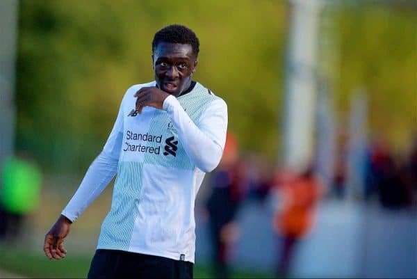 MOSCOW, RUSSIA - Tuesday, September 26, 2017: Liverpool's Bobby Adekanye during the UEFA Youth League Group E match between Liverpool and Spartak Moscow FC at the Spartak Academy. (Pic by David Rawcliffe/Propaganda)