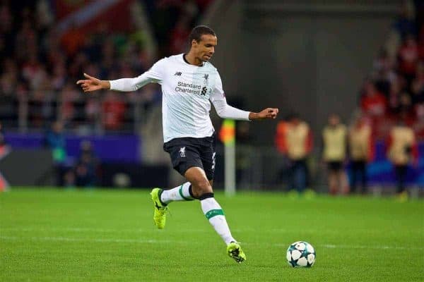 MOSCOW, RUSSIA - Tuesday, September 26, 2017: Liverpool's Joel Matip during the UEFA Champions League Group E match between Spartak Moscow and Liverpool at the Otkrytie Arena. (Pic by David Rawcliffe/Propaganda)