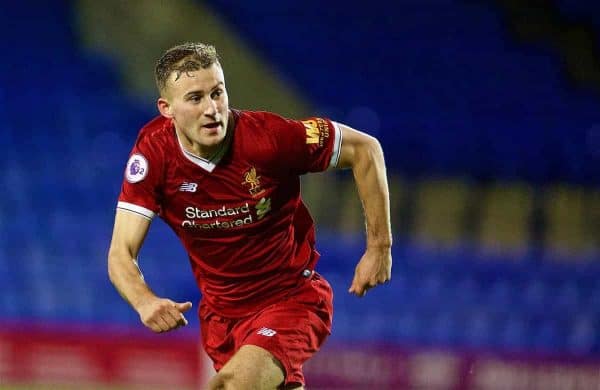 BIRKENHEAD, ENGLAND - Saturday, November 18, 2017: Liverpool's Herbie Kane during the Under-23 FA Premier League 2 Division 1 match between Liverpool and Everton at Prenton Park. (Pic by David Rawcliffe/Propaganda)