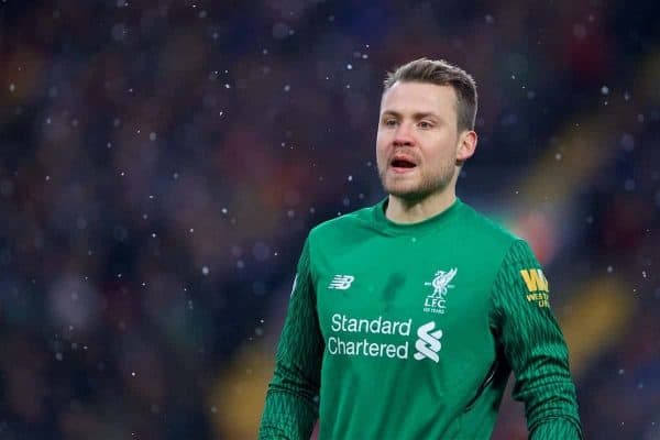 LIVERPOOL, ENGLAND - Sunday, December 10, 2017: Liverpool's goalkeeper Simon Mignolet during the FA Premier League match between Liverpool and Everton, the 229th Merseyside Derby, at Anfield. (Pic by David Rawcliffe/Propaganda)