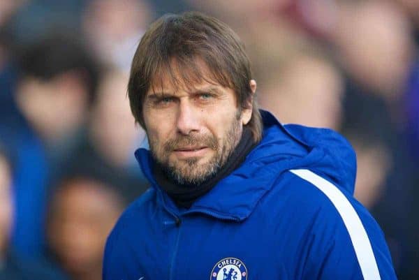 LIVERPOOL, ENGLAND - Saturday, December 23, 2017: Chelsea's manager Antonio Conte before the FA Premier League match between Everton and Chelsea at Goodison Park. (Pic by David Rawcliffe/Propaganda)