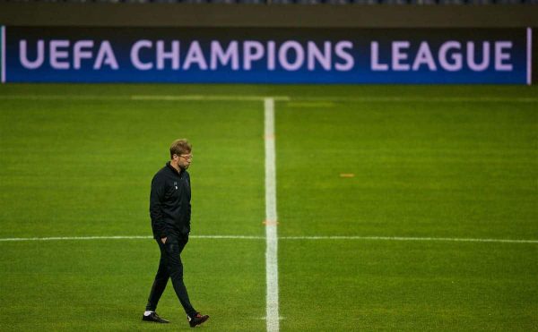 PORTO, PORTUGAL - Tuesday, February 13, 2018: Liverpool's manager Jürgen Klopp during a training session at the Estádio do Dragão ahead of the UEFA Champions League Round of 16 1st leg match between FC Porto and Liverpool FC. (Pic by David Rawcliffe/Propaganda)