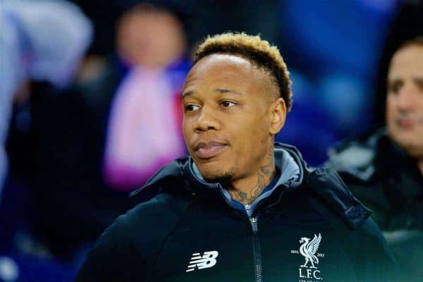 PORTO, PORTUGAL - Wednesday, February 14, 2018: Liverpool's unused player Nathaniel Clyne before the UEFA Champions League Round of 16 1st leg match between FC Porto and Liverpool FC on Valentine's Day at the Estádio do Dragão. (Pic by David Rawcliffe/Propaganda)