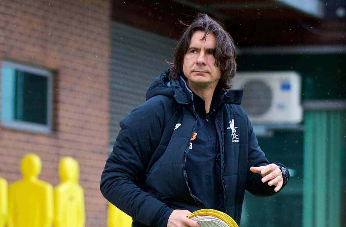 LIVERPOOL, ENGLAND - Monday, April 23, 2018: Liverpool's assistant manager Zeljko Buvac during a training session at Melwood Training Ground ahead of the UEFA Champions League Semi-Final 1st Leg match between Liverpool FC and AS Roma. (Pic by David Rawcliffe/Propaganda)