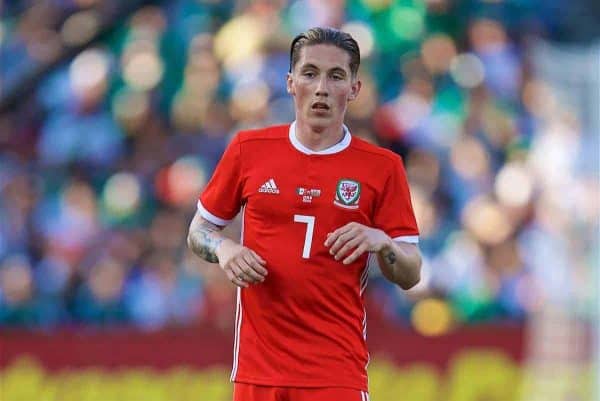 LOS ANGELES, USA - Monday, May 28, 2018: Wales' Harry Wilson during an international friendly between Mexico and Wales at the Rose Bowl. (Pic by David Rawcliffe/Propaganda)