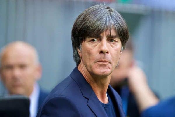 MOSCOW, RUSSIA - Sunday, June 17, 2018: Germany's head coach Joachim Low before the FIFA World Cup Russia 2018 Group F match between Germany and Mexico at the Luzhniki Stadium. (Pic by David Rawcliffe/Propaganda)