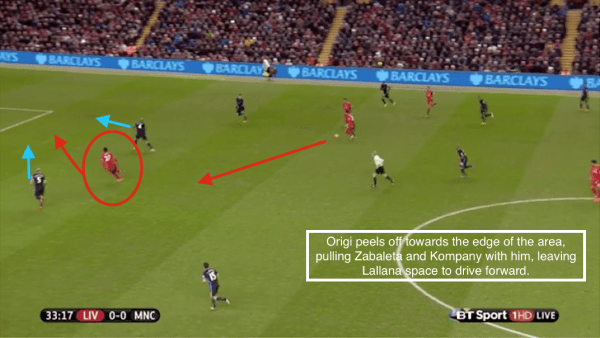 34' - Origi creating space vs. City