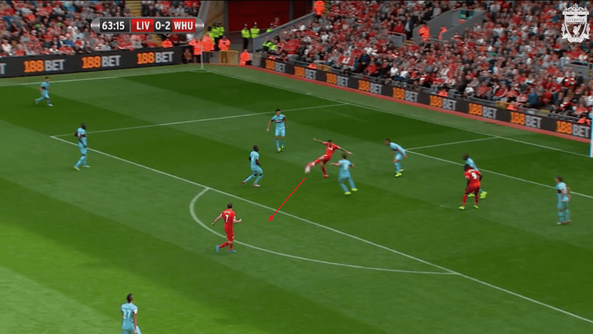 64 mins - Ings knockdown for Milner vs. WHU