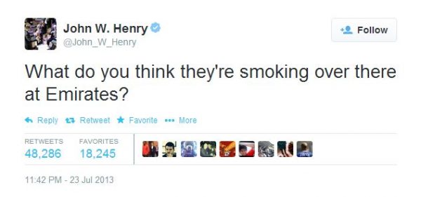 John Henry Tweet