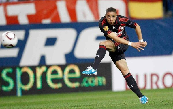 30.09.2010, Vicente Calderon Stadion, Madrid, UEFA EL, Atletico de Madrid vs Bayer 04 Leverkusen, im Bild Bayer Leverkusen's Sidney Sam during UEFA Europe League. EXPA Pictures © 2010, PhotoCredit: EXPA/ Alterphotos/ Cesar Cebolla +++++ ATTENTION - OUT OF SPAIN / ESP +++++