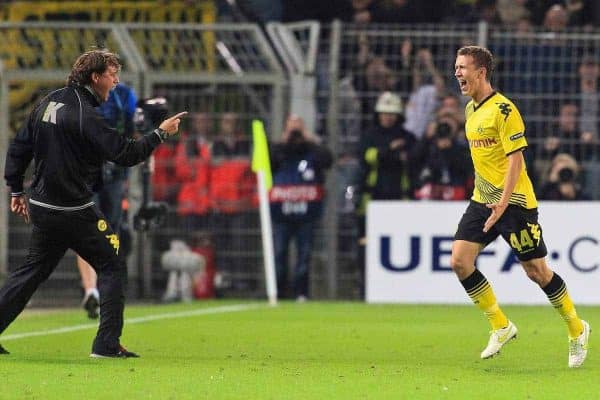 13.09.2011, Signal Iduna Park, Dortmund, GER, UEFA CL, Gruppe F, Borussia Dortmund (GER) vs Arsenal London (ENG), im Bild.Torjubel / Jubel  Ivan Perisic (Dortmund #14)..// during the UEFA CL, group F, Borussia Dortmund (GER) vs Arsenal London on 2011/09/13, at Signal Iduna Park, Dortmund, Germany. EXPA Pictures © 2011, PhotoCredit: EXPA/ nph/  Mueller       ****** out of GER / CRO  / BEL ******