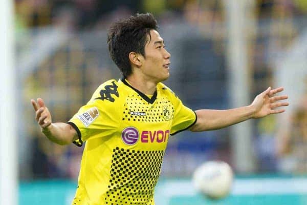 05.11.2011, Signal Iduna Park, Dortmund, GER, 1. FBL, Borussia Dortmund vs. VfL Wolfsburg, im Bild Jubel Shinji Kagawa (#23 Dortmund) tnach dem 2-0 // during Borussia Dortmund vs. VfL Wolfsburg at Signal Iduna Park, Dortmund, GER, 2011-11-05. EXPA Pictures © 2011, PhotoCredit: EXPA/ nph/  Kurth       ****** out of GER / CRO  / BEL ******