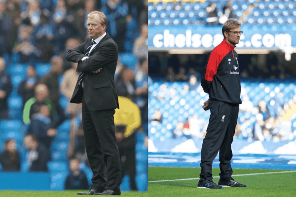 MANCHESTER, ENGLAND - Saturday, October 3, 2015: Newcastle United's head coach Steve McClaren on the pitch after the Premier League match against Manchester City at the City of Manchester Stadium. (Pic by David Rawcliffe/Propaganda)