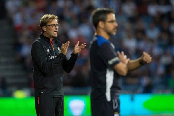 HUDDERSFIELD, ENGLAND - Wednesday, July 20, 2016: Liverpool manager Jurgen Klopp during the Shankly Trophy pre-season friendly match against Huddersfield Town at the John Smith’s Stadium. (Pic by Paul Greenwood/Propaganda)