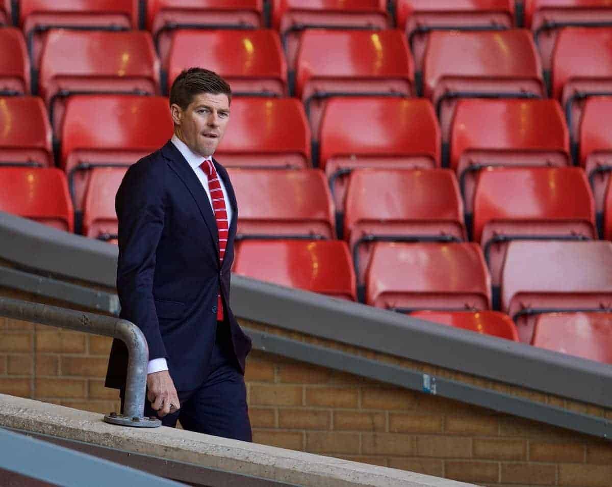 LIVERPOOL, ENGLAND - Saturday, May 16, 2015: Liverpool's captain Steven Gerrard arrives at Anfield ahead of his final home game for the Reds before the Premier League game against Crystal Palace at Anfield. (Pic by David Rawcliffe/Propaganda)