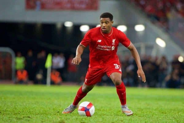 KUALA LUMPUR, MALAYSIA - Friday, July 24, 2015: Liverpool's Jordon Ibe in action against a Malaysia XI during a friendly match at the Bukit Jalil National Stadium on day twelve of the club's preseason tour. (Pic by David Rawcliffe/Propaganda)