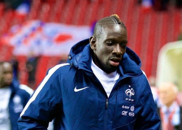 COPENHAGEN, DENMARK - Sunday, October 11, 2015: France's Mamadou Sakho entering the pitch before friendly game against Denmark at Parken Stadium. (Pic by Lexie Lin/Propaganda)