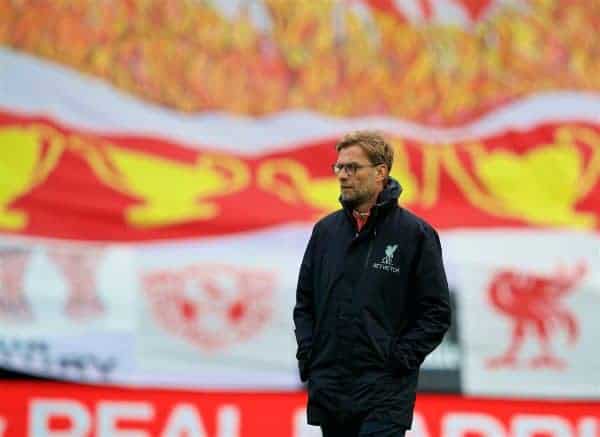 LIVERPOOL, ENGLAND - Saturday, January 7, 2017: Liverpool's manager Jürgen Klopp before the FA Cup 3rd Round match against Plymouth Argyle at Anfield. (Pic by David Rawcliffe/Propaganda)