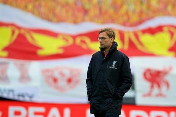 LIVERPOOL, ENGLAND - Saturday, January 7, 2017: Liverpool's manager Jürgen Klopp before the FA Cup 3rd Round match against Plymouth Argyle at Anfield. (Pic by David Rawcliffe/Propaganda)