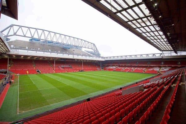 LIVERPOOL, ENGLAND - Sunday, January 17, 2016: A general view of Liverpool's Anfield Stadium before the Premier League match against Manchester United at Anfield. (Pic by David Rawcliffe/Propaganda)