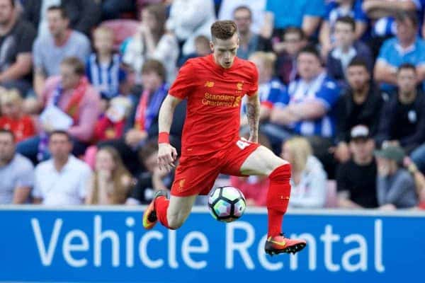 WIGAN, ENGLAND - Sunday, July 17, 2016: Liverpool's Ryan Kent in action against Wigan Athletic during a pre-season friendly match at the DW Stadium. (Pic by David Rawcliffe/Propaganda)