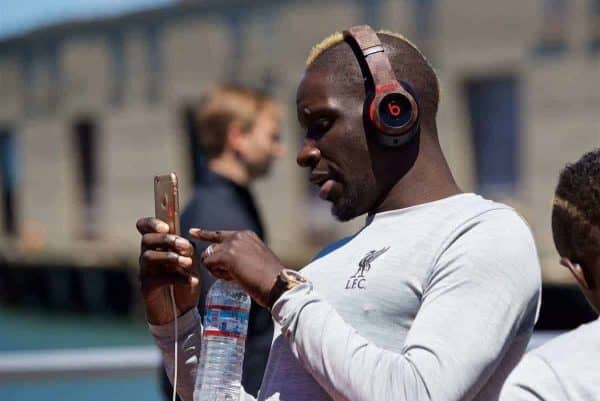 SAN FRANCISCO, USA - Thursday, July 21, 2016: Liverpool's Mamadou Sakho takes a photo as he waits to board a cruise to Alcatraz Island from Pier 33 to visit the prison on day one of the club's USA Pre-season Tour. (Pic by David Rawcliffe/Propaganda)