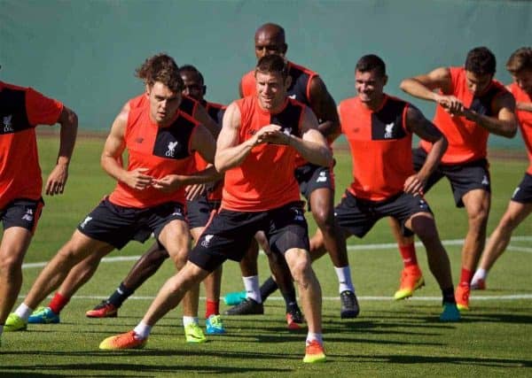 STANFORD, USA - Sunday, July 24, 2016: Liverpool's James Milner during a training session in the Laird Q. Cagan Stadium at Stanford University on day four of the club's USA Pre-season Tour. (Pic by David Rawcliffe/Propaganda)