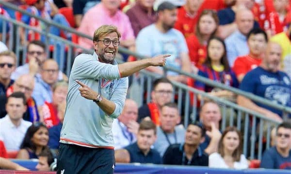 LONDON, ENGLAND - Saturday, August 6, 2016: Liverpool's manager Jürgen Klopp during the International Champions Cup match against FC Barcelona at Wembley Stadium. (Pic by David Rawcliffe/Propaganda)