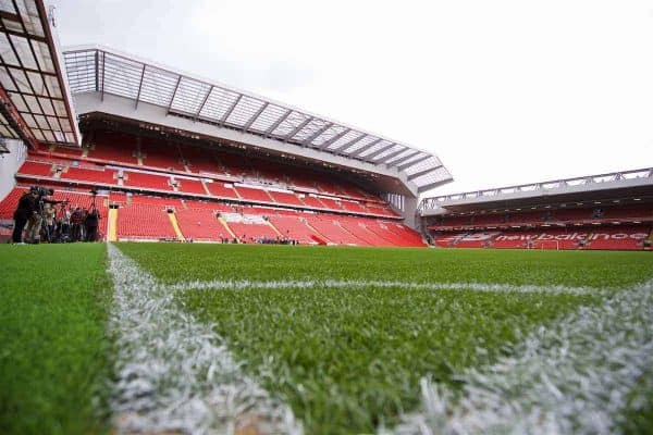 LIVERPOOL, ENGLAND - Friday, September 9, 2016: The imposing structure of the new Main Stand during the Liverpool FC Main Stand opening event at Anfield. (Pic by David Rawcliffe/Propaganda)