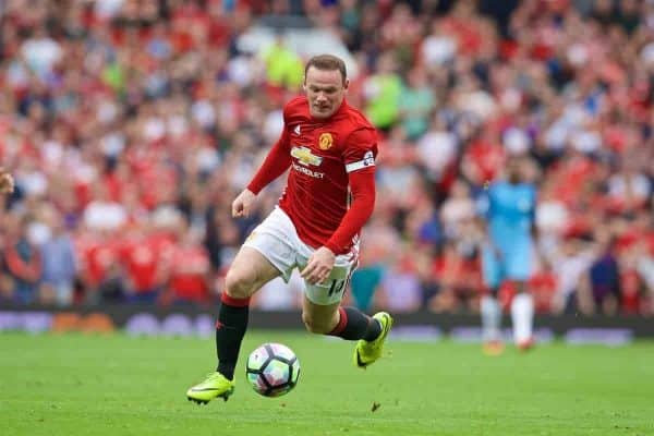 MANCHESTER, ENGLAND - Saturday, September 10, 2016: Manchester United's captain Wayne Rooney in action against Manchester City during the FA Premier League match at Old Trafford. (Pic by David Rawcliffe/Propaganda)