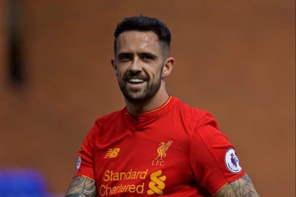 BIRKENHEAD, ENGLAND - Sunday, September 11, 2016: Liverpool's Danny Ings in action against Leicester City during the FA Premier League 2 Under-23 match at Prenton Park. (Pic by David Rawcliffe/Propaganda)