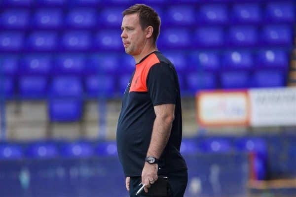 BIRKENHEAD, ENGLAND - Sunday, September 11, 2016: Liverpool's Under-23 manager Michael Beale during the FA Premier League 2 Under-23 match against Leicester City at Prenton Park. (Pic by David Rawcliffe/Propaganda)