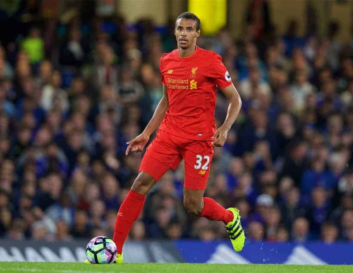 LONDON, ENGLAND - Friday, September 16, 2016: Liverpool's Joel Matip in action against Chelsea during the FA Premier League match at Stamford Bridge. (Pic by David Rawcliffe/Propaganda)