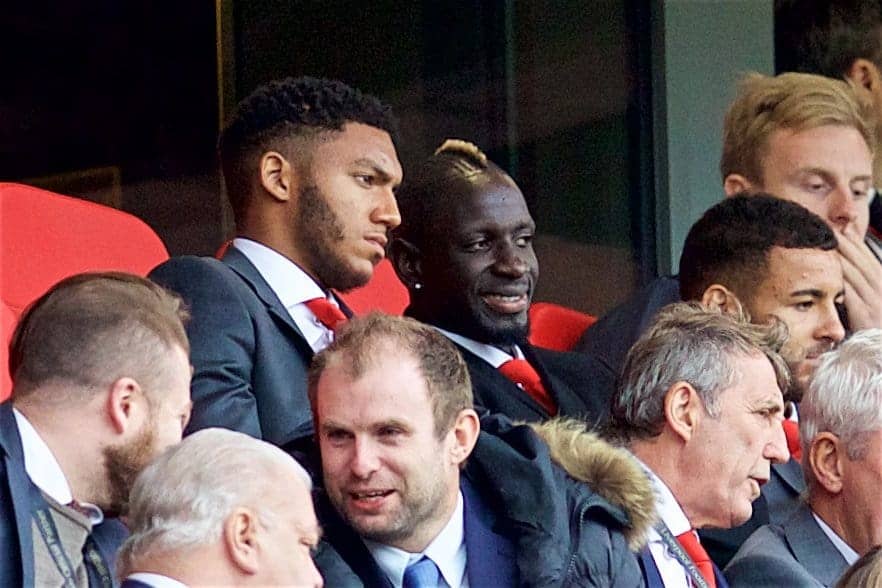 LIVERPOOL, ENGLAND - Saturday, September 24, 2016: Mamadou Sakho in the crowd against Hull City(Pic by David Rawcliffe/Propaganda)