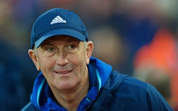 LIVERPOOL, ENGLAND - Saturday, October 22, 2016: West Bromwich Albion's head coach Tony Pulis before the FA Premier League match against Liverpool at Anfield. (Pic by David Rawcliffe/Propaganda)