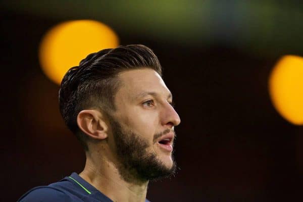 LONDON, ENGLAND - Saturday, October 29, 2016: Liverpool's Adam Lallana in action against Crystal Palace during the FA Premier League match at Selhurst Park. (Pic by David Rawcliffe/Propaganda)