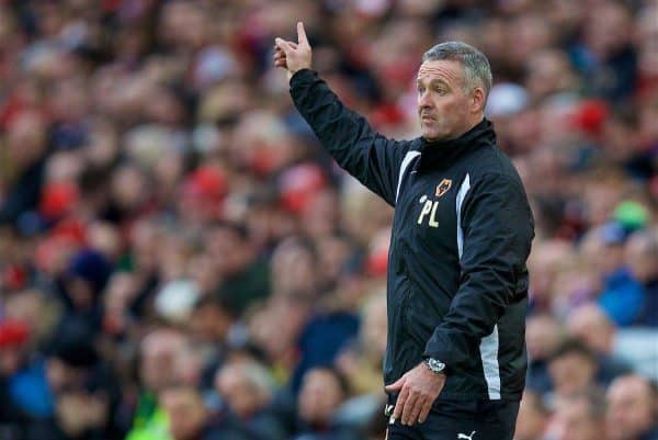 LIVERPOOL, ENGLAND - Saturday, January 28, 2017: Wolverhampton Wanderers' Paul Lambert during the FA Cup 4th Round match against Liverpool at Anfield. (Pic by David Rawcliffe/Propaganda)