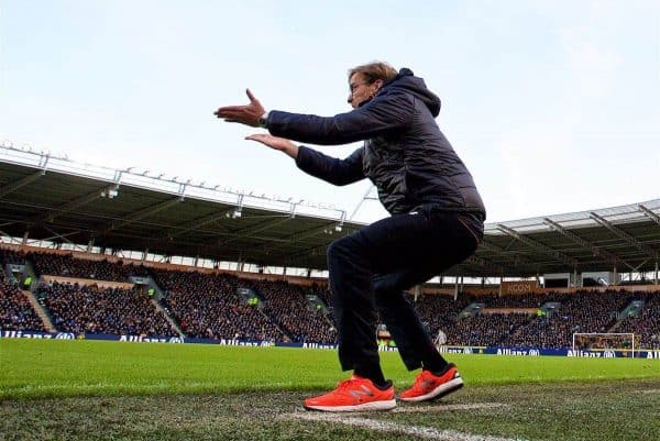 KINGSTON-UPON-HULL, ENGLAND - Saturday, February 4, 2017: Liverpool's manager Jürgen Klopp during the FA Premier League match against Hull City at the KCOM Stadium. (Pic by David Rawcliffe/Propaganda)