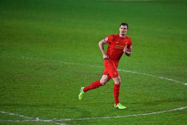 BIRKENHEAD, ENGLAND - Monday, March 13, 2017: Liverpool's Dejan Lovren in action against Chelsea during the Under-23 FA Premier League 2 Division 1 match at Prenton Park. (Pic by David Rawcliffe/Propaganda)