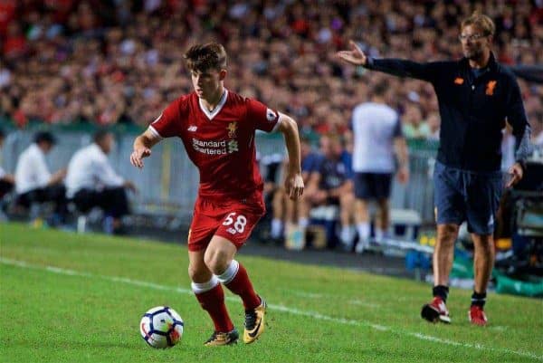 HONG KONG, CHINA - Saturday, July 22, 2017: Liverpool's Ben Woodburn during the Premier League Asia Trophy final match between Liverpool and Leicester City at the Hong Kong International Stadium. (Pic by David Rawcliffe/Propaganda)