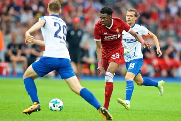 BERLIN, GERMANY - Saturday, July 29, 2017: Liverpool's Oviemuno Ovie Ejaria during a preseason friendly match celebrating 125 years of football for Liverpool and Hertha BSC Berlin at the Olympic Stadium. (Pic by David Rawcliffe/Propaganda)