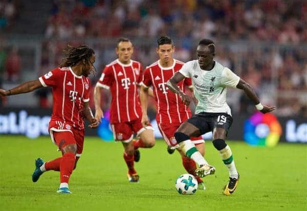 MUNICH, GERMANY - Tuesday, August 1, 2017: Liverpool's Sadio Mane during the Audi Cup 2017 match between FC Bayern Munich and Liverpool FC at the Allianz Arena. (Pic by David Rawcliffe/Propaganda)