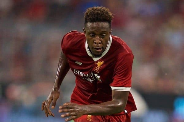 MUNICH, GERMANY - Wednesday, August 2, 2017: Liverpool's Divock Origi during the Audi Cup 2017 final match between Liverpool FC and AtlÈtico de Madrid's at the Allianz Arena. (Pic by David Rawcliffe/Propaganda)