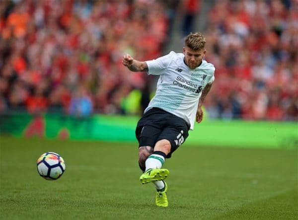 DUBLIN, REPUBLIC OF IRELAND - Saturday, August 5, 2017: Liverpool's Alberto Moreno during a preseason friendly match between Athletic Club Bilbao and Liverpool at the Aviva Stadium. (Pic by David Rawcliffe/Propaganda)