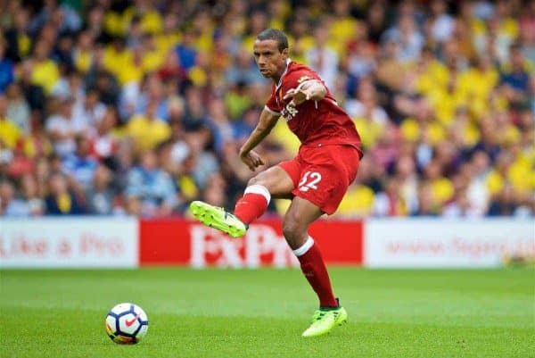 WATFORD, ENGLAND - Saturday, August 12, 2017: Liverpool's Joel Matip during the FA Premier League match between Watford and Liverpool at Vicarage Road. (Pic by David Rawcliffe/Propaganda)