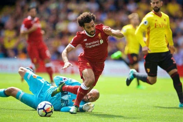 WATFORD, ENGLAND - Saturday, August 12, 2017: Liverpool's xxxx during the FA Premier League match between Watford and Liverpool at Vicarage Road. (Pic by David Rawcliffe/Propaganda)