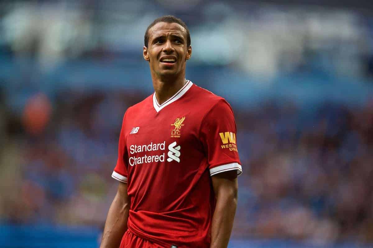 MANCHESTER, ENGLAND - Saturday, September 9, 2017: Liverpool's Joel Matip looks dejected as his side lose 5-0 during the FA Premier League match between Manchester City and Liverpool at the City of Manchester Stadium. (Pic by David Rawcliffe/Propaganda)