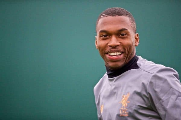 LIVERPOOL, ENGLAND - Tuesday, September 12, 2017: Liverpool's Daniel Sturridge during a training session at Melwood Training Ground ahead of the UEFA Champions League Group E match against Sevilla FC. (Pic by David Rawcliffe/Propaganda)