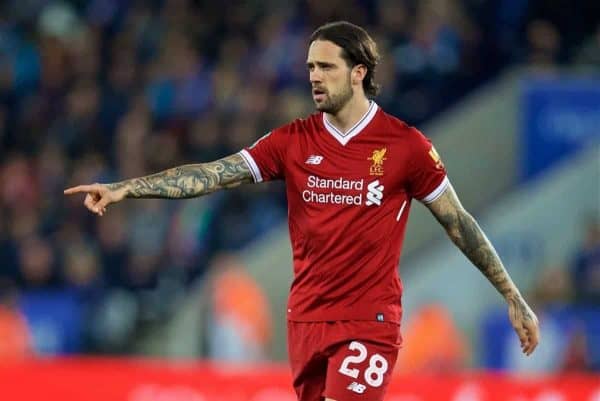 LEICESTER, ENGLAND - Saturday, September 23, 2017: Liverpool's Danny Ings during the Football League Cup 3rd Round match between Leicester City and Liverpool at the King Power Stadium. (Pic by David Rawcliffe/Propaganda)