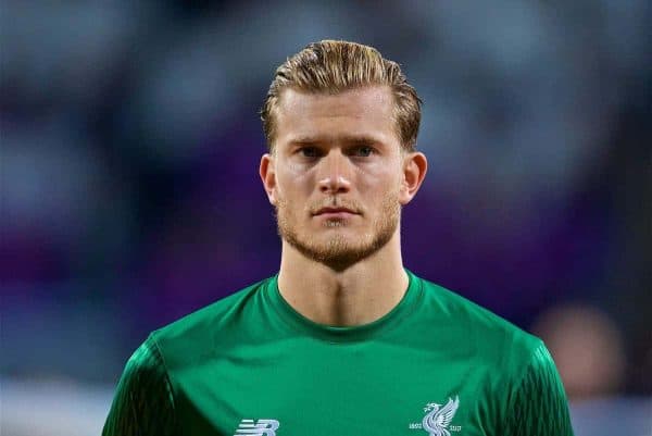 MARIBOR, SLOVENIA - Tuesday, October 17, 2017: Liverpool's goalkeeper Loris Karius before the UEFA Champions League Group E match between NK Maribor and Liverpool at the Stadion Ljudski vrt. (Pic by David Rawcliffe/Propaganda)